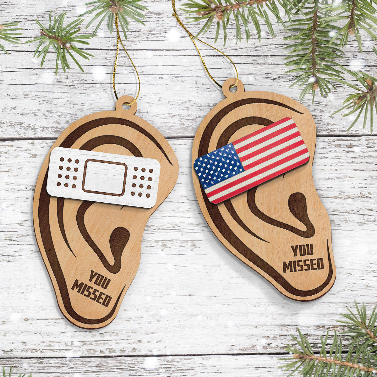 You Missed Trump Layer Wood Ornament HA75 63312