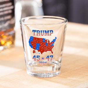 Trump 45 47 US Presidential Election 2024 Map Shot Glass N304 HA75 64110