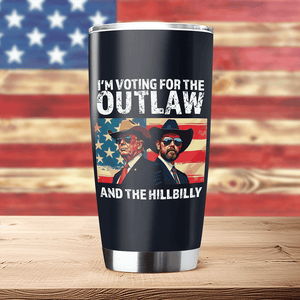 I'm Voting For The Outlaw And The Hillbilly Trump Vance Fat Tumbler HA75 64046