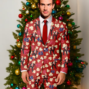 Custom Trump 45-47 Shamrock Patrick's Day Men's Suit HO82 66030