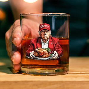 Make America Great Again with Trump Turkey Dinner Whisky Glass LM32 63901