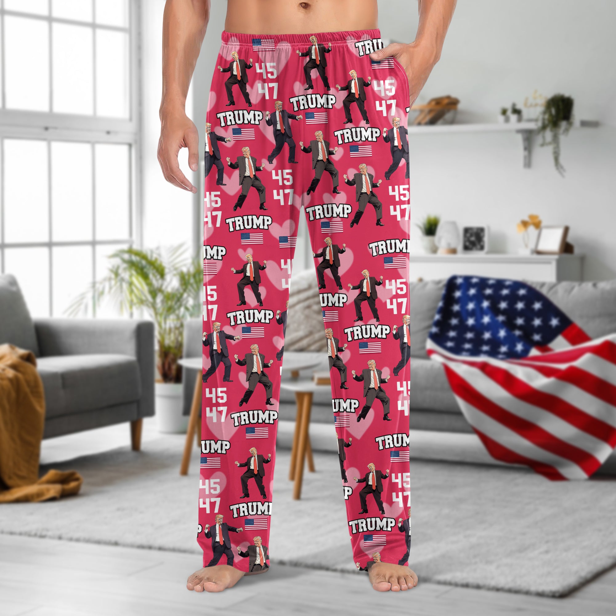 Trump 45 47 Dancing Trump Valentine's Day Gift Sweatpants HA75 64250