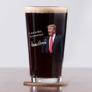 Let's Go Brandon Trump 2024 Print Beer Glass TH10 62681