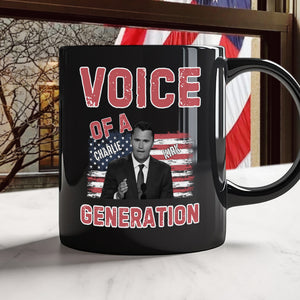 Voice Of A Generation Charlie Kirk Black Mug HO82 65960