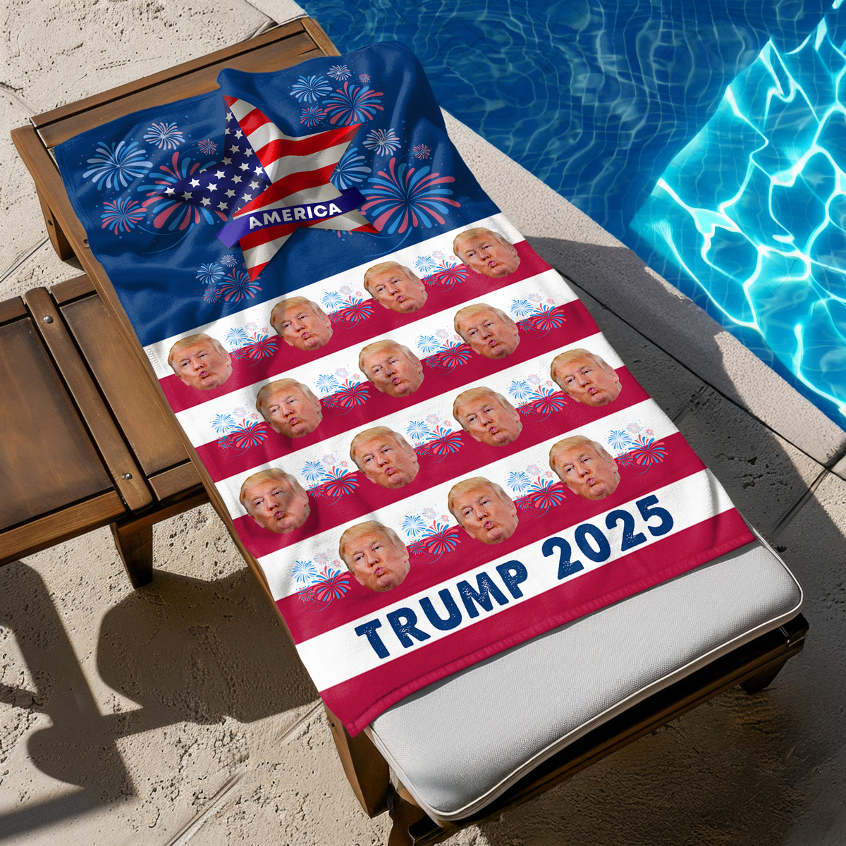 Custom Trump Funny Photo Beach Towel Summer Gift CH07 67352