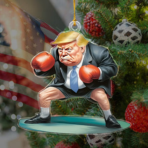 Funny Trump Sports, US Elections Acrylic Ornament, Holiday Decor For Trump Fans HA75 63810