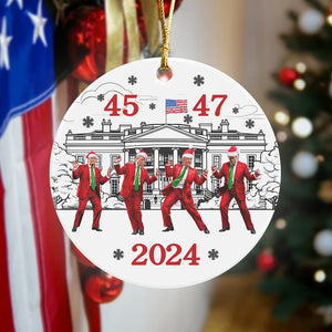 President 45-47 Dancing Trump Victory Ceramic Ornament HA75 64152