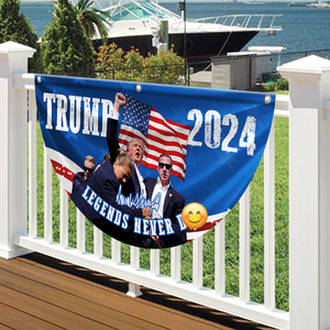 Trump Sh**ting B*****proof Trump 2024 Flag Donald Trump Non-Pleated Fan Flag HO82 65004