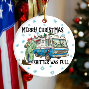 Merry Christmas Trump Shi**er Was Full Ceramic Ornament HO82 65346