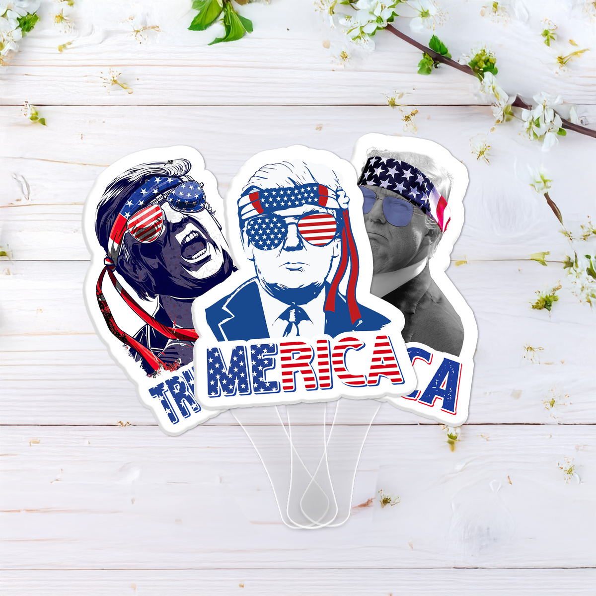 American Trump Independence Day Face Fans Funny Personalized Gift LM32 65341