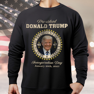 President Donald Trump Inauguration Day Black Dark Shirt HA75 64060