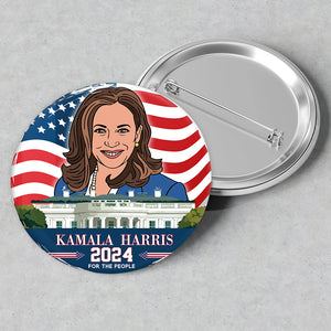 Kamala Harris 2024 For The People Pin Button HA75 63566