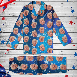 Custom Trump Face Galaxy Flannel Pajamas HO82 65418