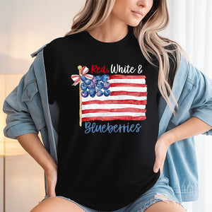 Red White & Blueberries Charlie Kirk Dark Shirt HA75 64612
