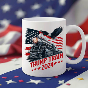 Trump Train 2024 for Patriotic Fans White Mug LM32 63933