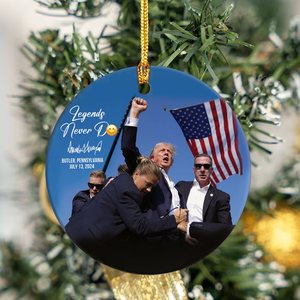 Legends Never D** Donald Trump Fi**t Ceramic Ornament TH10 63467