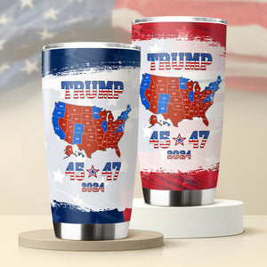 Trump 45 47 US Presidential Election 2024 Map Fat Tumbler N304 HA75 64116