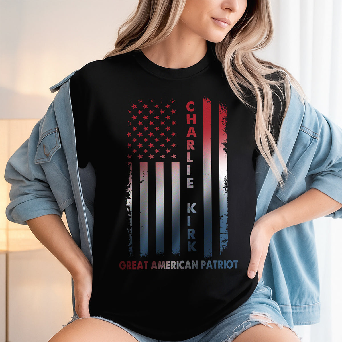 Pray For Charlie Kirk Great American Patriot Dark Shirt LM32 65485