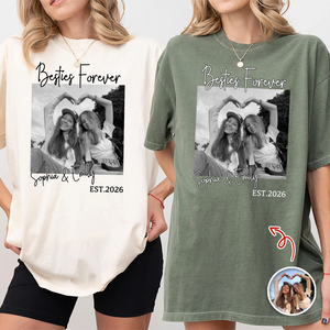 Custom Photo Bestie Forever Comfort Shirt - Personalized Best Friend Gift TH10 170495