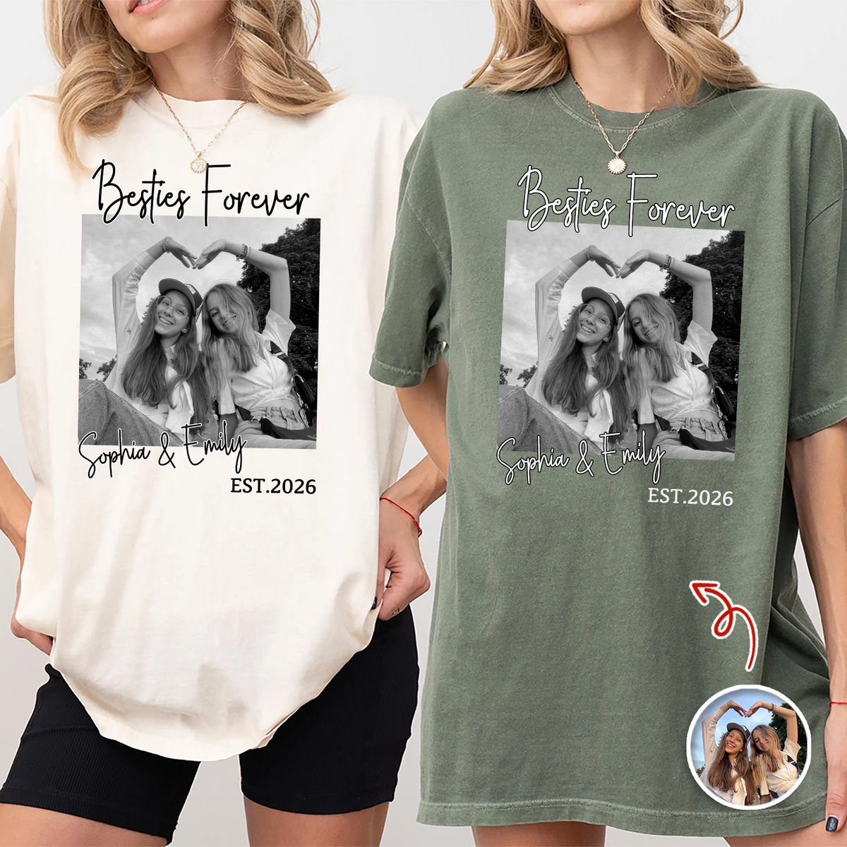 Custom Photo Bestie Forever Comfort Shirt - Personalized Best Friend Gift TH10 170495