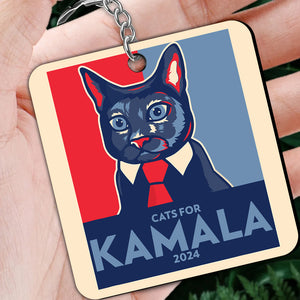 Cats For Kamala Keychain TH10 63511