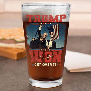 Trump Won President 2024 Print Beer Glass HO82 65176