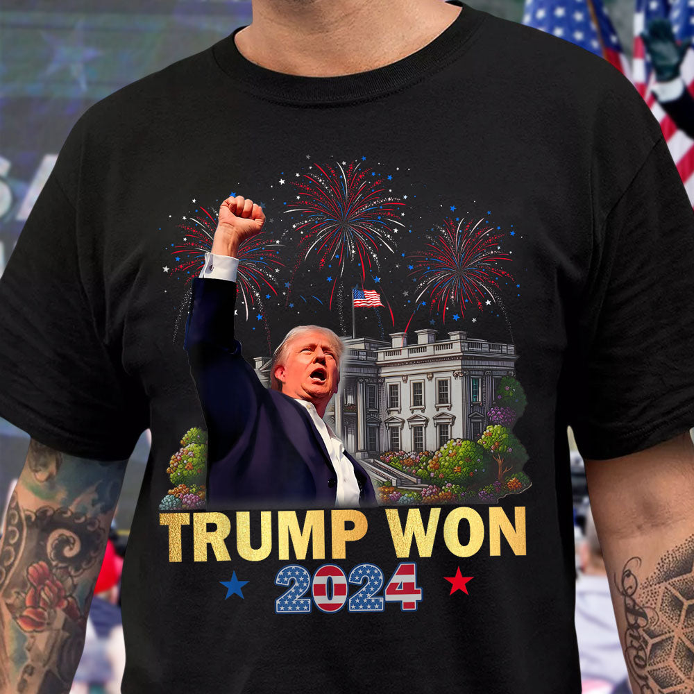 Trump Won Donald Trump US President 47th Shirt HO82 65280