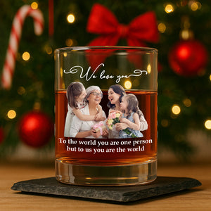 Custom Photo To Us You Are The World - Personalized Whiskey Glass TH10 894295