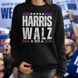 Harris Walz President 2024 Dark Shirt HO82 65154