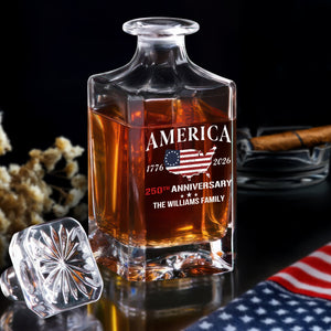 Custom Family Name America 250th Anniversary Decanter LM32 897713