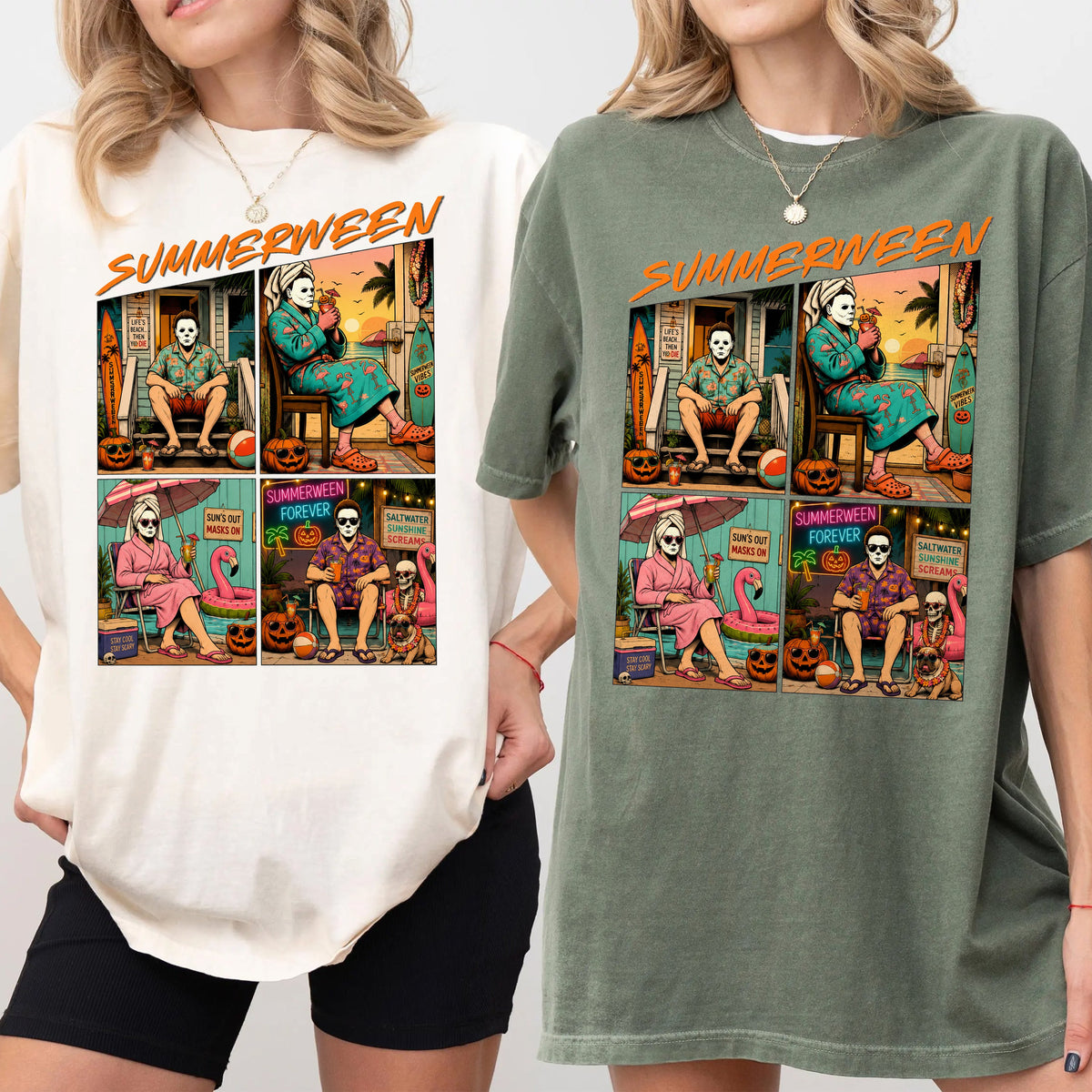 Funny Summerween Comfort Shirt - Spooky Summer Beach Vacation Shirt Gift LM32 669477