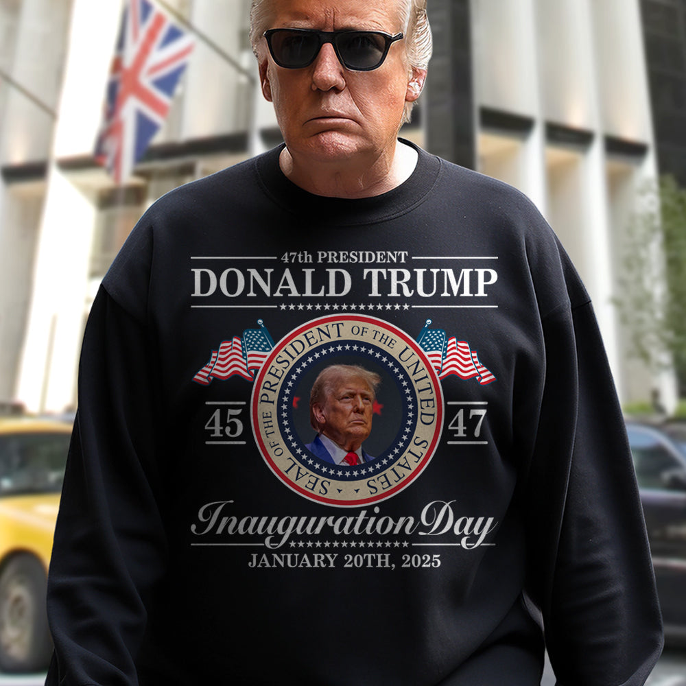 Donald Trump 47th President Dark Shirt - Inauguration Day 2025 Edition LM32 65101