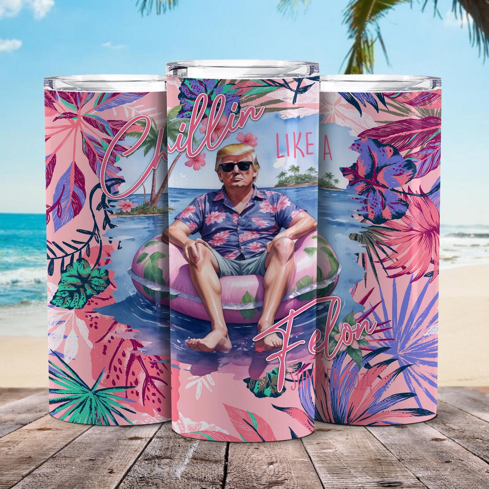 Donald Trump Chillin Like A Felon  Skinny Tumbler HO82 62834