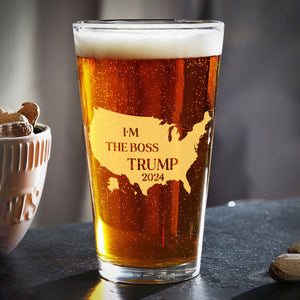 Trump's Comeback to Protect America's Legacy in 2024 Beer Glass LM32 63781