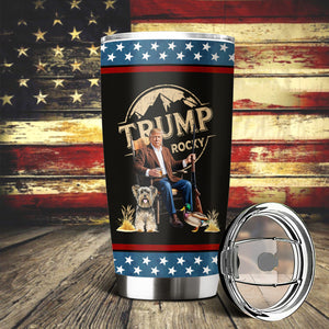 Custom Dog Clipart Trump Duck Hunting 2024 Fat Tumbler LM32 63909