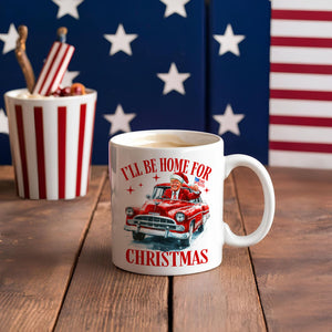 Humorous Trump I'll Be Home for Christmas Mug HA75 63668