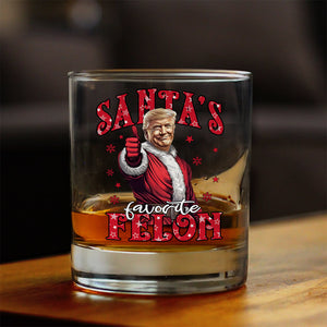 Santa's Favorite Felon Rock Glass TH10 64041