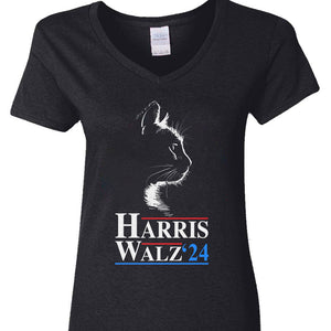 Harris Waltz 2024 Election Funny Cat Kamala Harris Dark Shirt HO82 65086