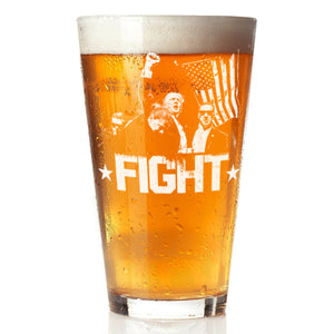 President Trump Fight 45 47 Engraved Beer Glass HO82 65310