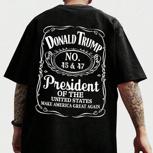 Donald J. Trump 45 & 47 President Of The United States Back Shirt HA75 67020