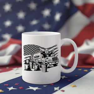 Garbage Man Donald Trump Taking Out The Trash White Mug LM32 65209