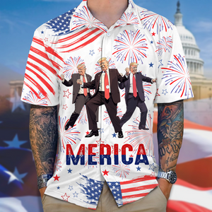 Donald Trump Dancing Merica Hawaii Shirt N304 TH10 64309