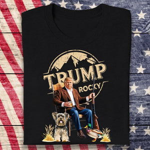 Custom Dog Clipart Trump Duck Hunting 2024 Dark Shirt LM32 63905