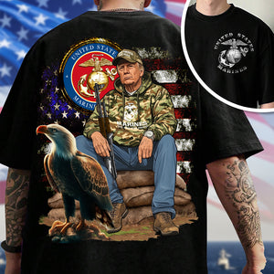 Custom Logo Military For Trump Back And Front Shirt N369 HO82 65416