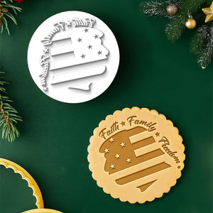 Personalized Faith, Family & Freedom Cookie Stamp LM32 897461
