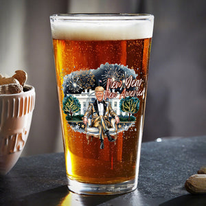 President Trump 2025 New Year New America Beer Glass HA75 67156