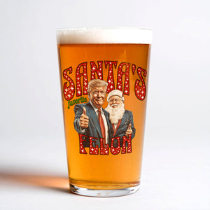 Santas Favortite Felon Distressed Print Beer Glass HO82 65228