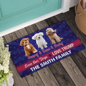 Custom Photo Even Our Pet Love Trump Doormat TH10 63341