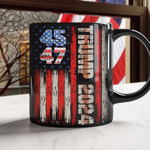 Personalized Gift Trump 45 47 - 2024 Black Mug HA75 63725