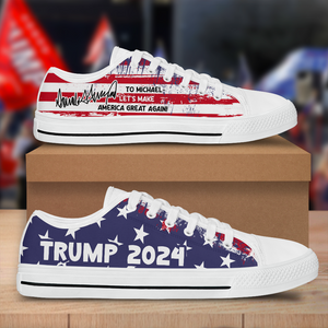 Trump 2024 Let's Make America Great Again Canvas Shoes HA75 63264